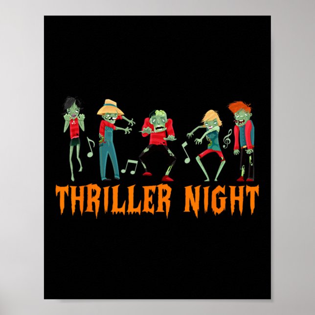 Póster Thriller Night Halloween Dancing Zombie (Frente)