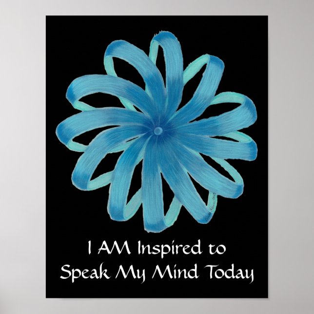 Póster Throat Chakra Art #1 - Autoexpresión (Frente)