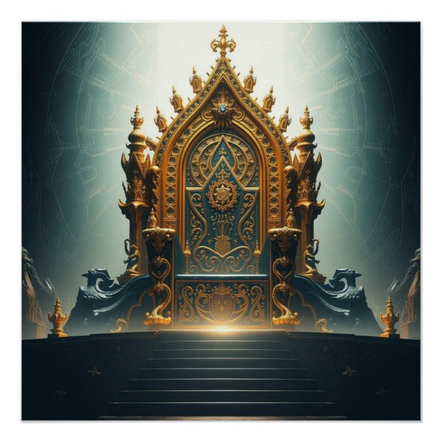 Póster „Thron der Götter – Sitz der himmlischen Macht“ (Anverso)