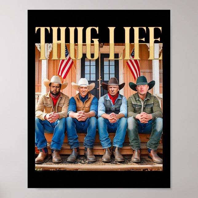 Póster Thug Life Trump Vance Kennedy Elon (Frente)