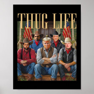 Póster Thug Trump Vance Kennedy Elon Para Life Graphic