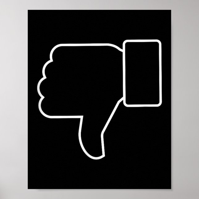 Póster Thumbdown, Funny, Chistes, Sarcástico (Frente)