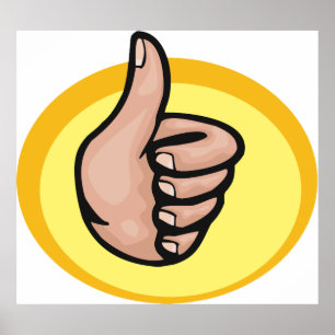 Póster Thumbs Up Gesture