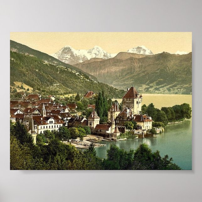 Póster Thun, Oberhofen, Bernese Oberland, Switzerland cla (Frente)