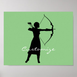 Póster Thunder_Cove, Arquero Femenino Silhouette