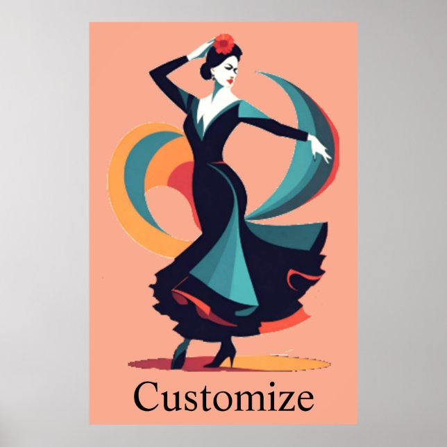 Póster Thunder_Cove, bailarina de flamenco (Frente)