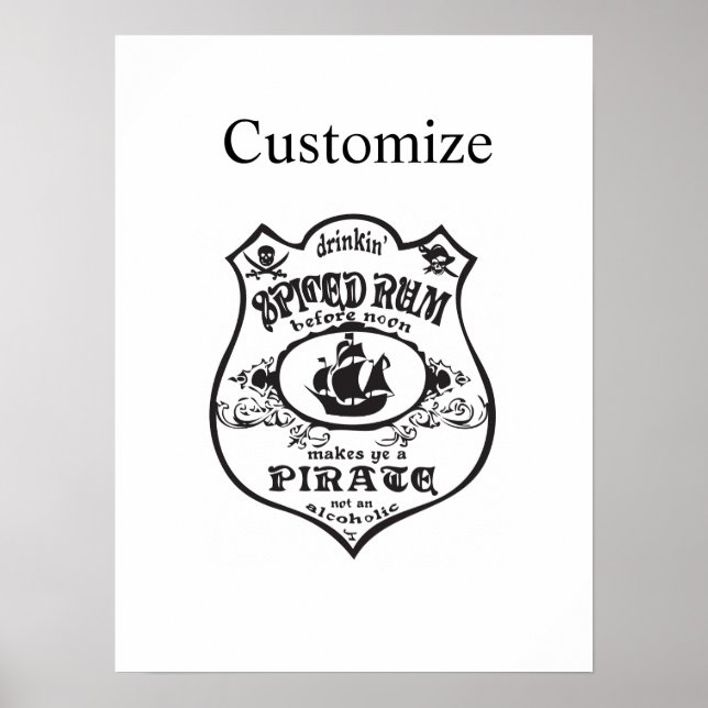 Póster Thunder_Cove, bebida pirata de ron picada (Frente)