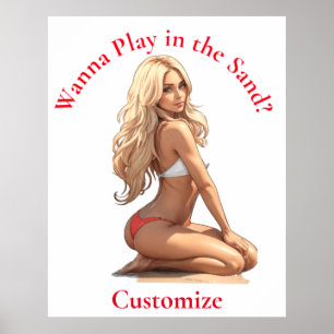 Póster Thunder_Cove, Chica de playa de Bikini