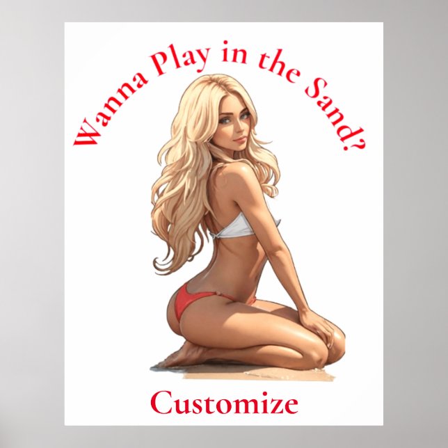 Póster Thunder_Cove, Chica de playa de Bikini (Frente)