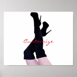 Póster Thunder_Cove con aletas de cuero negro de altura a