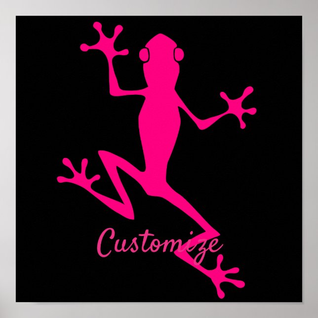 Póster Thunder_Cove de rana de árbol rosa (Frente)