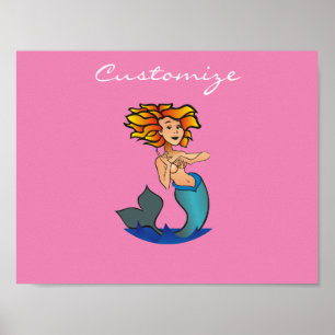 Póster Thunder_Cove de Sirenita de cabeza roja