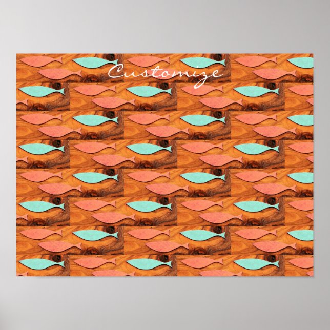 Póster Thunder_Cove de tres patrones de peces (Frente)