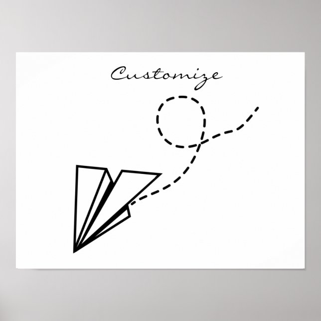 Póster Thunder_Cove de vuelo de avión de papel (Frente)