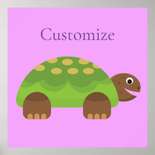 Póster Thunder_Cove feliz tortuga sonriente