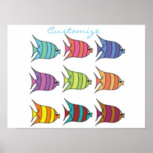 Póster Thunder_Cove, pez tropical multicolor
