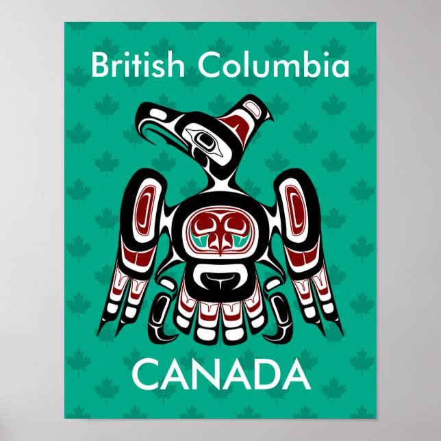 Póster Thunderbird nativo americano de raza negra Kaigani (Frente)