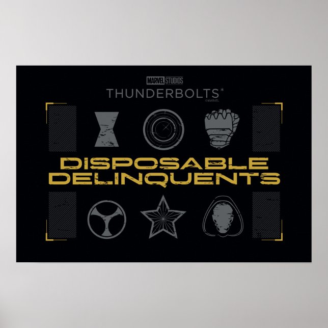 Póster Thunderbolts* | Disposable Delinquents (Frente)