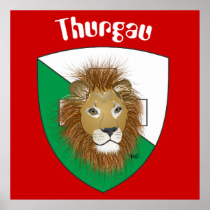 Póster Thurgau Schweiz Poster de Suiza