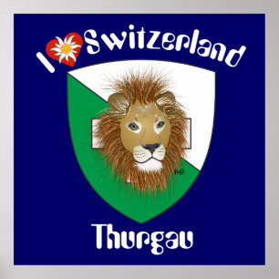 Póster Thurgau Schweiz Poster de Suiza