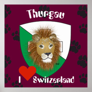 Póster Thurgau Schweiz Poster de Suiza