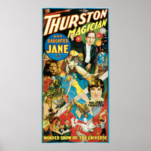 Póster Thurston & Daughter Jane Magician Advertising