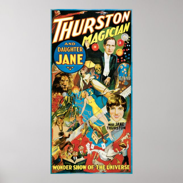 Póster Thurston La Gran Magicie Y La Hija Jane (Frente)