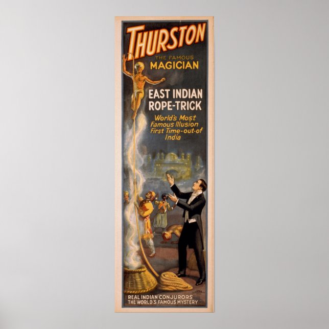Póster THURSTON Magician Illusionist VAUDEVILLE Poster (Frente)