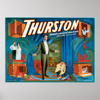 Póster Thurston Vintage 1910 Magician Poster