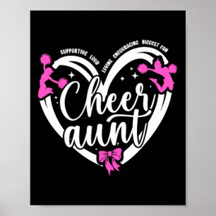 Póster Tía animadora corazón Tía animadora de un animador