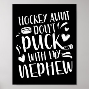Póster Tía de Hockey de un Jugador de Hockey Divertida Tí