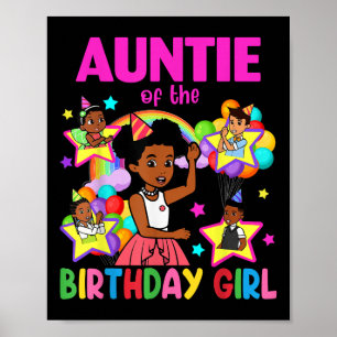 Póster Tía de la cumpleañera Gracie Muñecas Cumpleaños Ni