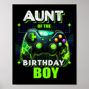 Póster Tía De La Pareja De Video Familiar De Cumpleaños