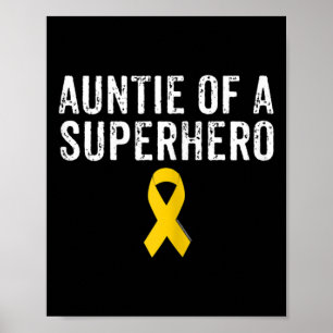 Póster Tía De Sensibilización Sobre El Cáncer Infantil En
