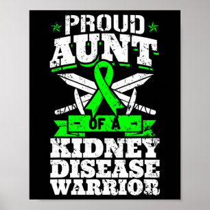 Póster Tía De Un Guerrero De La Enfermedad Renal Ckd Awar
