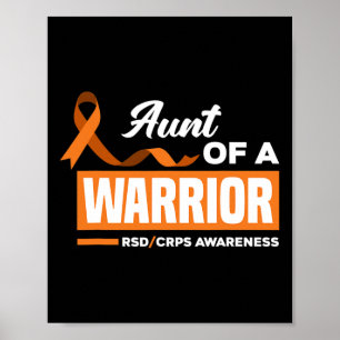 Póster Tía De Un Guerrero Que Apoya A RSD CRPS Consciente