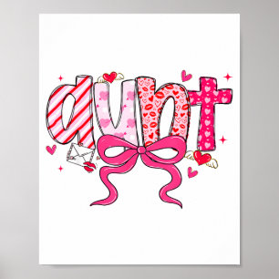 Póster Tía del corazón de San Valentín Tía del día de San
