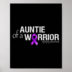 Póster Tía del mes de la epilepsia de un criminal guerrer