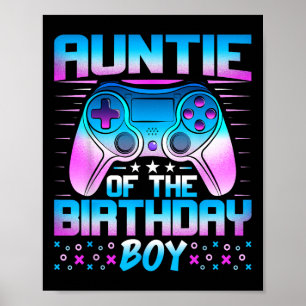 Póster Tía Del Niño De Cumpleaños - Juego De Videojuegos 