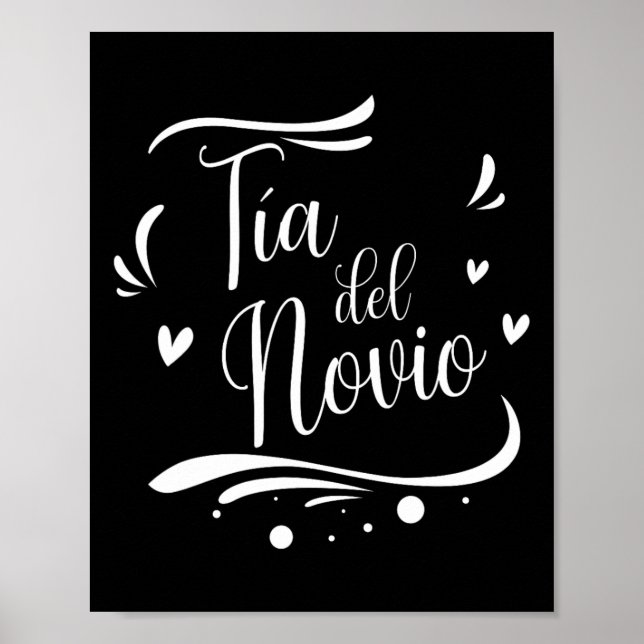 Póster Tia Del Novio Tía Española Del Boda Groom (Frente)