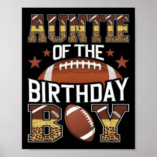 Póster Tía Del Partido De Futbolistas De Cumpleaños