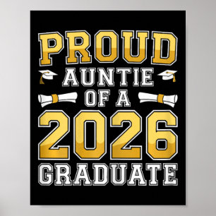 Póster Tía Orgullosa De Un Graduado 2026 Camiseta Cl 2026