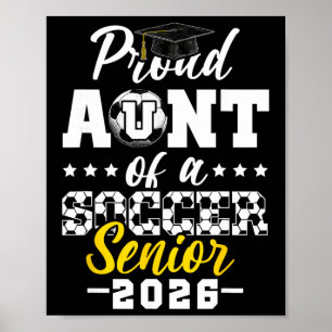 Póster Tía Orgullosa De Un Senior De Fútbol 2026 Regalo D