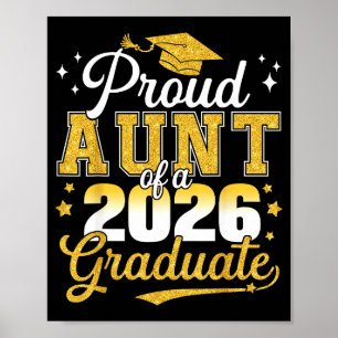 Póster Tía orgullosa de una graduada de la clase de 2026O