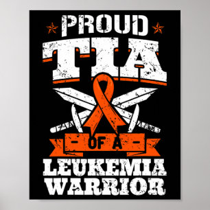 Póster Tía orgullosa de una guerrera de leucemia, blusa d