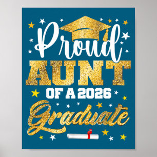 Póster Tía Orgullosa Graduada 2026 Ilustración Impresiona