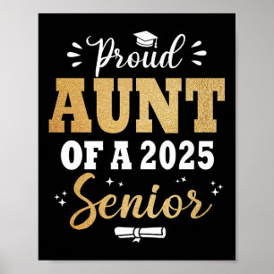 Póster Tía Senior 2025 Orgullosa De Una Cl De 2025 Cute G