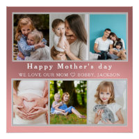 Tía, te amo a MAMÁ, feliz día de la madre, Collage