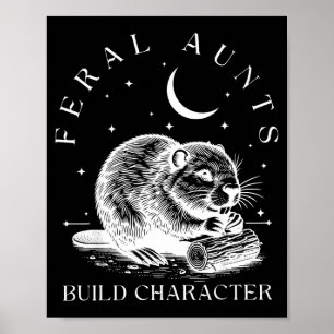 Póster Tías Ferales Retro Construyen Carácter Divertido N