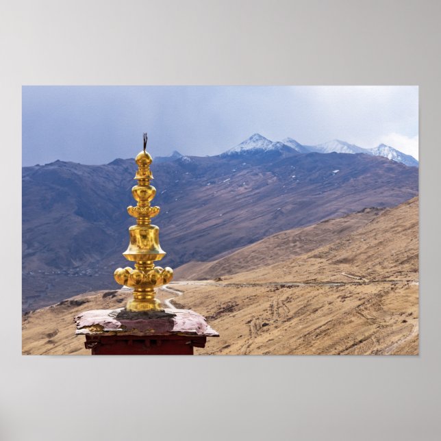 Póster Tibet - Ganden Buddhist Monastery (Frente)